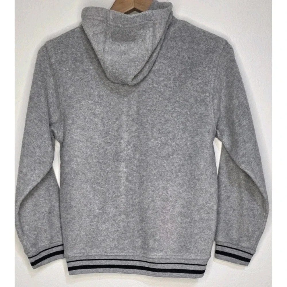 Harley Davidson Fleece Hoodie Sweatshirt Kids M 12/14 Embroidered Logo Gray Moto